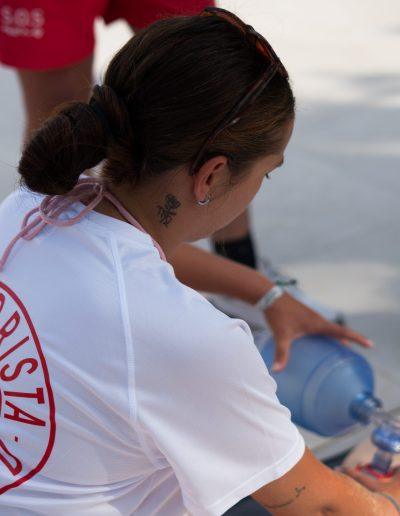 Socorrista en un curso de socorrismo