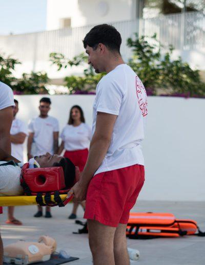 Socorrista en un curso de socorrismo